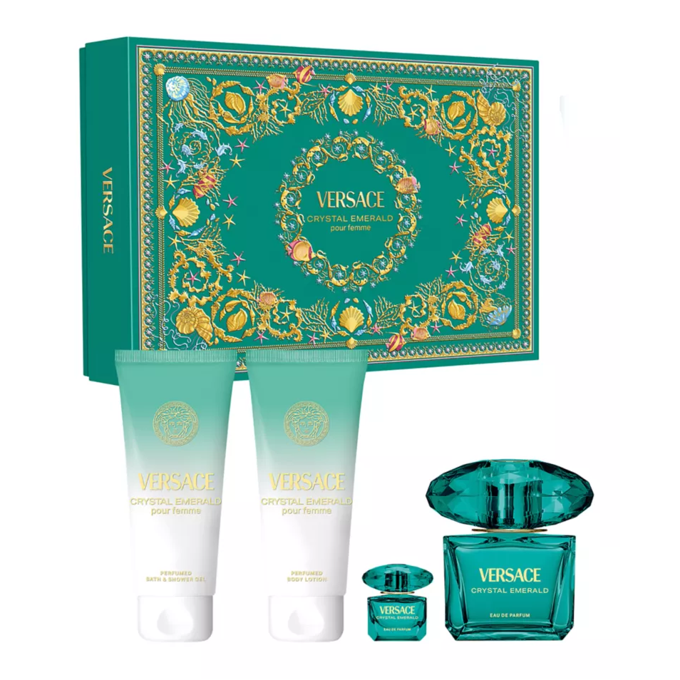 طقم عطر فرساتشي كريستال إيميرالد - أو دي بارفان (Versace Crystal Emerald Eau de Parfum)